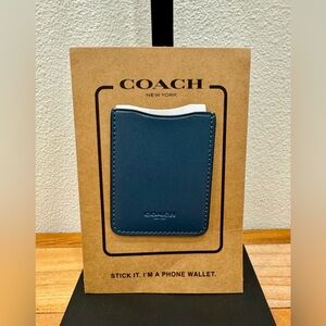 Coach Phone Wallet Sticky in Denim Blue